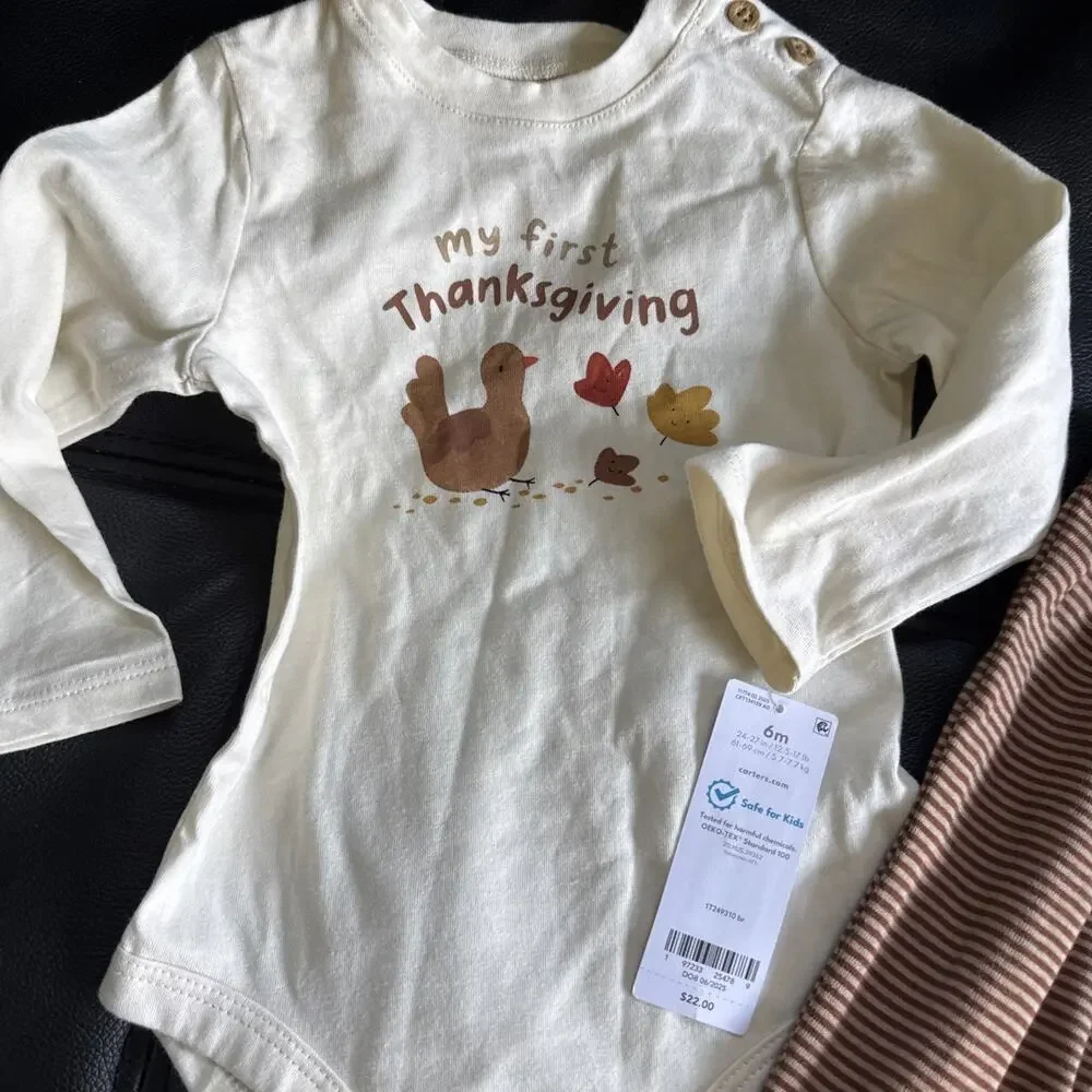 Baby Carter’s My First Thanksgiving Outfit, 6 Months, Brown